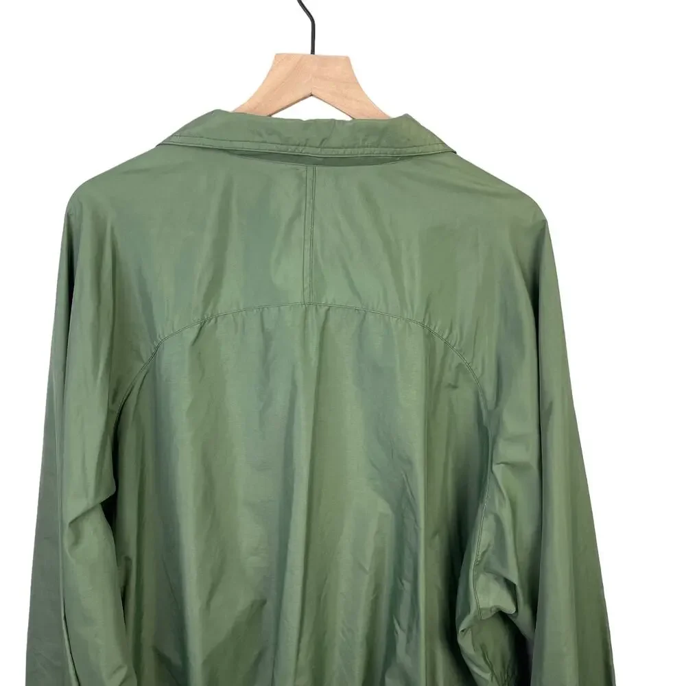 Jockey Lightweight Windbreaker Men's 2X Full Zipper Green Jacket Adjustable Cuff